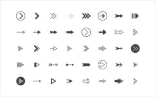 set of arrow icons vector