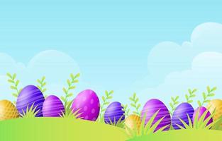 Colorful Easter Eggs Background vector