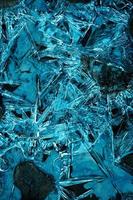 Blue frozen water surface photo