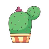 cactus, caricatura, garabato, mano, dibujado, concepto, vector, kawaii, ilustración vector