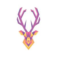 Creative colorful gradient deer vector logo concept design template