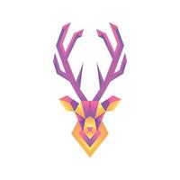 Creative colorful gradient deer vector logo concept design template