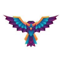 Creative colorful gradient owl vector art logo concept design template