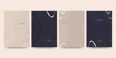 Elegant abstract trendy universal background templates set vector