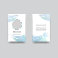 elegante tarjeta de identificación o plantilla de tarjeta de visita en azul y blanco