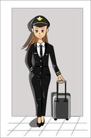 Design pilot character illustration