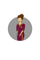 Design character flight attendant illustration vector