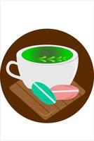 Ilustración de vector de café matcha