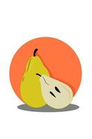 Peer fruit vector illustration