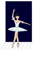 diseño personaje bailarina bailarina ilustración vector