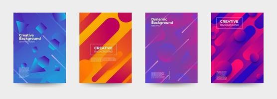 Cover design dynamic background vector