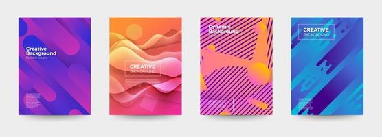 Set of Geometric Abstract Backgrounds vector