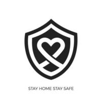 Stay home to avoid COVID-19 vector