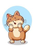 Cat with cute face vector illustration