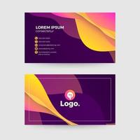 Colorful abstract business card template vector