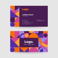 Colorful abstract business card template vector