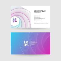 Colorful abstract business card template vector