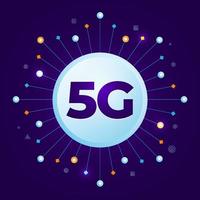 concepto de tecnología de red 5g vector