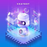 Artificial intelligence chatbot vector