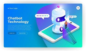 Artificial intelligence chatbot vector