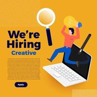 We're hiring poster vector