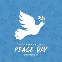 21 September, international peace day vector