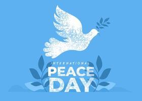 21 de septiembre, día internacional de la paz vector