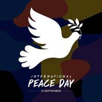 21 September, international peace day vector