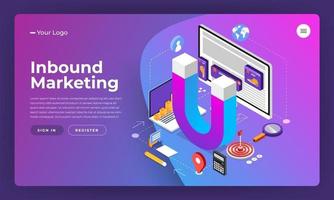 elementos de diseño de inbound marketing vector