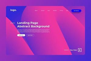 Landing page abstract background vector