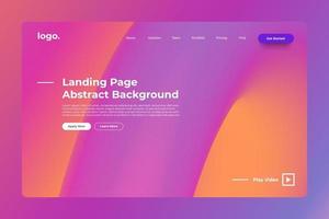 Landing page abstract background vector