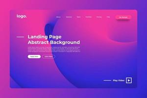 Landing page abstract background vector