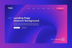 Landing page abstract background vector