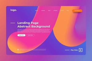 Landing page abstract background vector