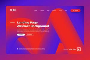 Landing page abstract background vector