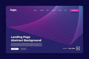 Landing page abstract background vector