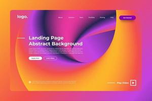 Landing page abstract background vector