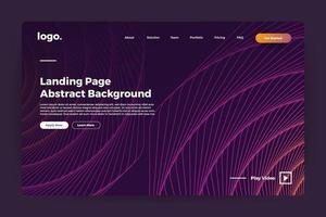 Landing page abstract background vector