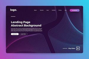 Landing page abstract background vector