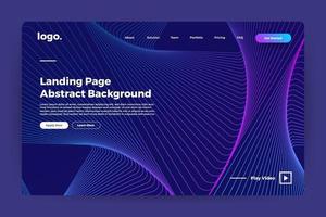 Landing page abstract background vector