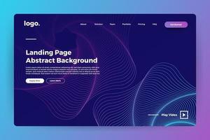 Landing page abstract background vector