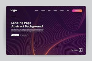 Landing page abstract background vector