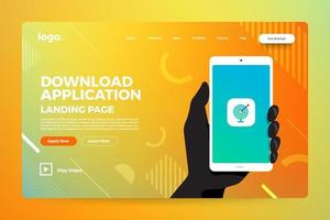 Landing page abstract background vector