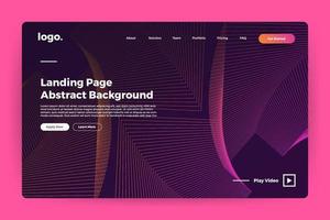 Landing page abstract background vector