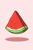 Illustration of a sliced watermelon vector