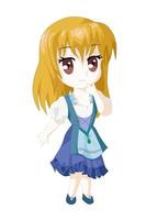 Anime chibi princess using octoberfest outfit for woman vector