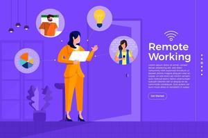 Remote Office working vector