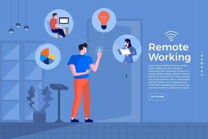 Remote Office working vector