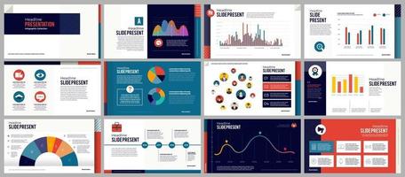 Presentation template set vector