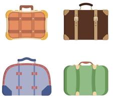 Set of different suitcases. vector